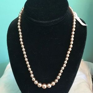 Graduated Ivory Faux Pearls - Czech Glass